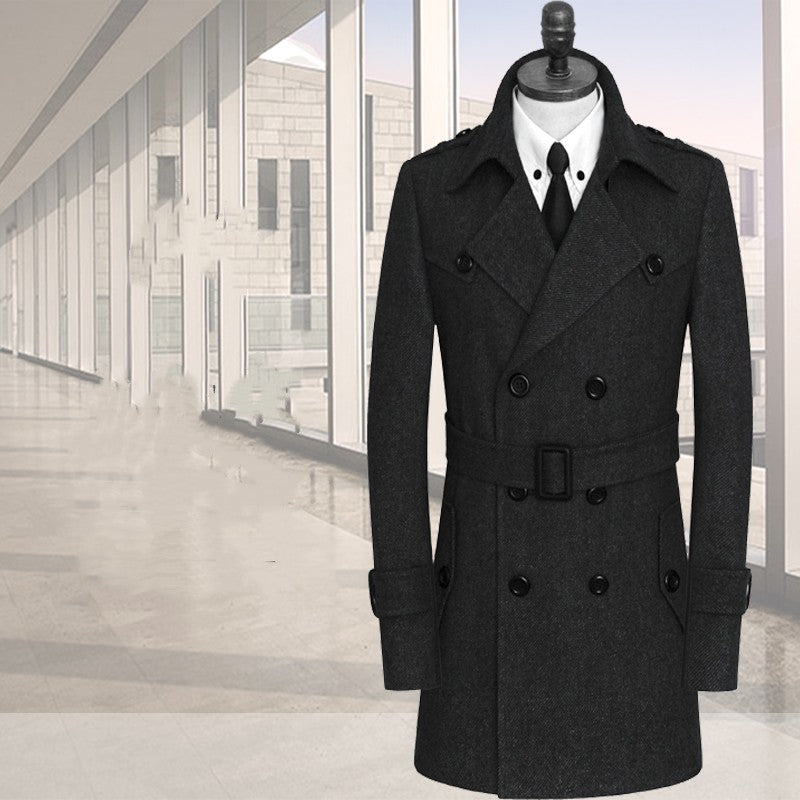 Tweed Men's Trench Coat