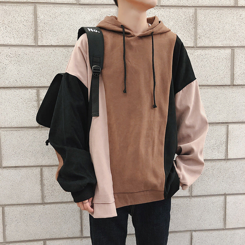 Loose Color Block Hoodie