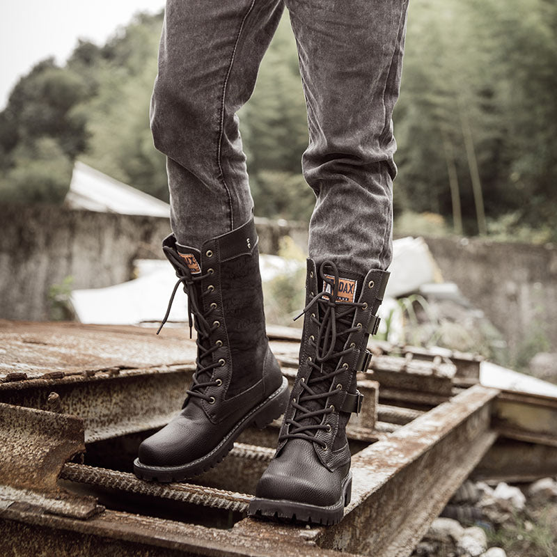 Men's high outdoor military boots