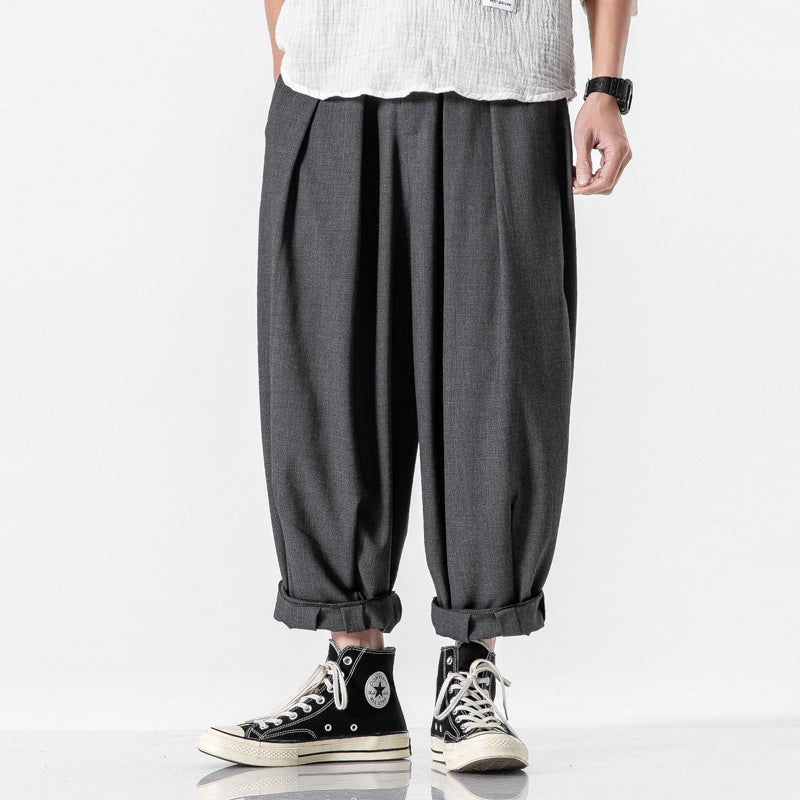 Men's Loose Stretchy Casual Ankle-Length Pants