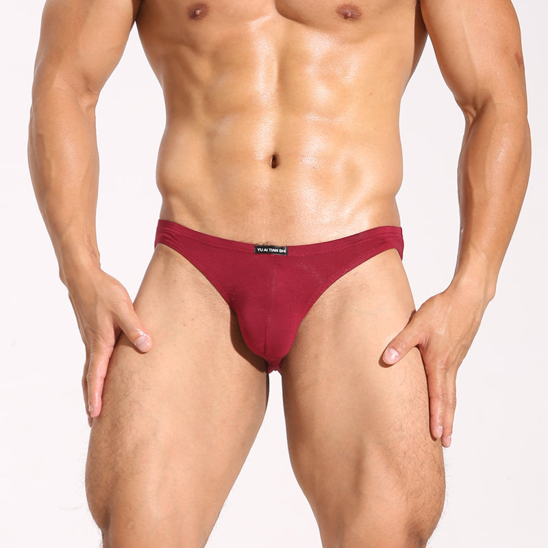 Solid Color Low Waist underwear men