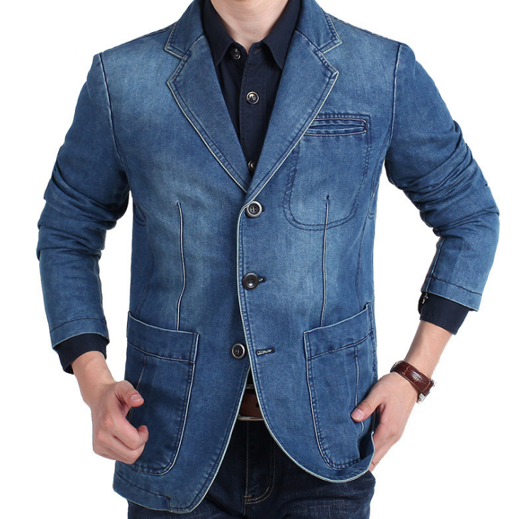 Smart Casual Denim Blazer men