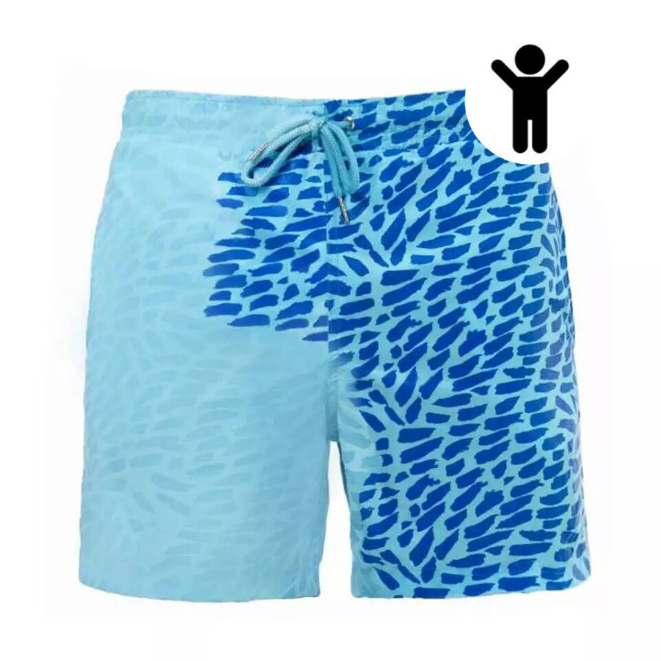 Magical Color Change Beach Shorts Summer Men Swimming Trunks