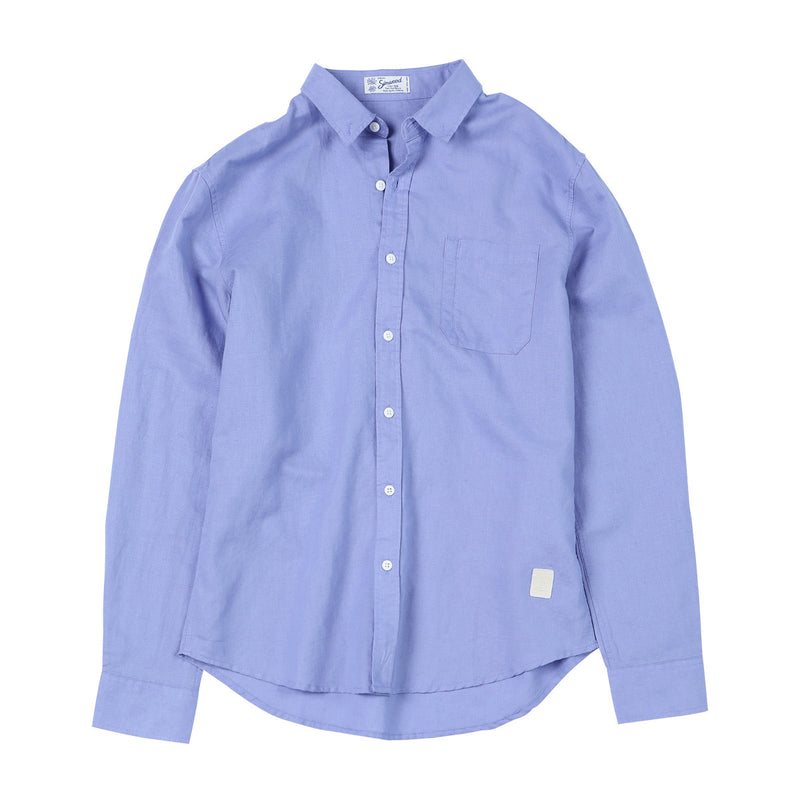 Long-sleeved cotton and linen shirts for men
