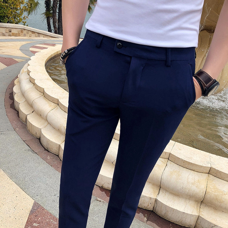 Casual Slim Straight Suit Pants