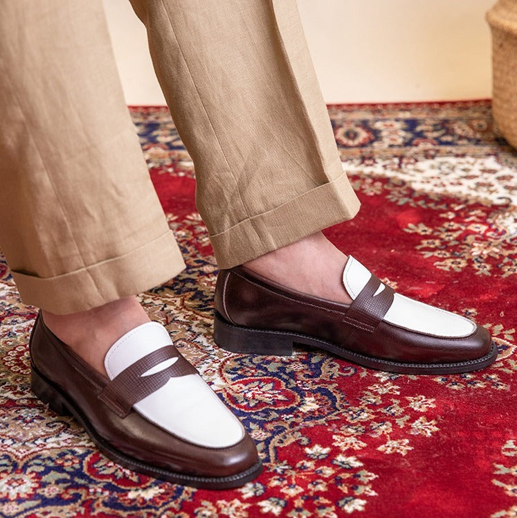 Paris Contrast Penny Loafers