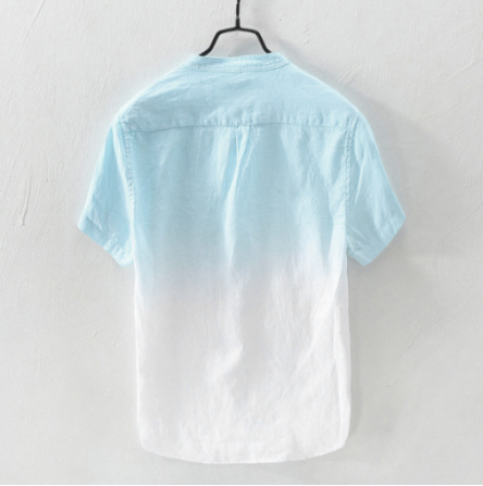 Gradient cotton linen shirt