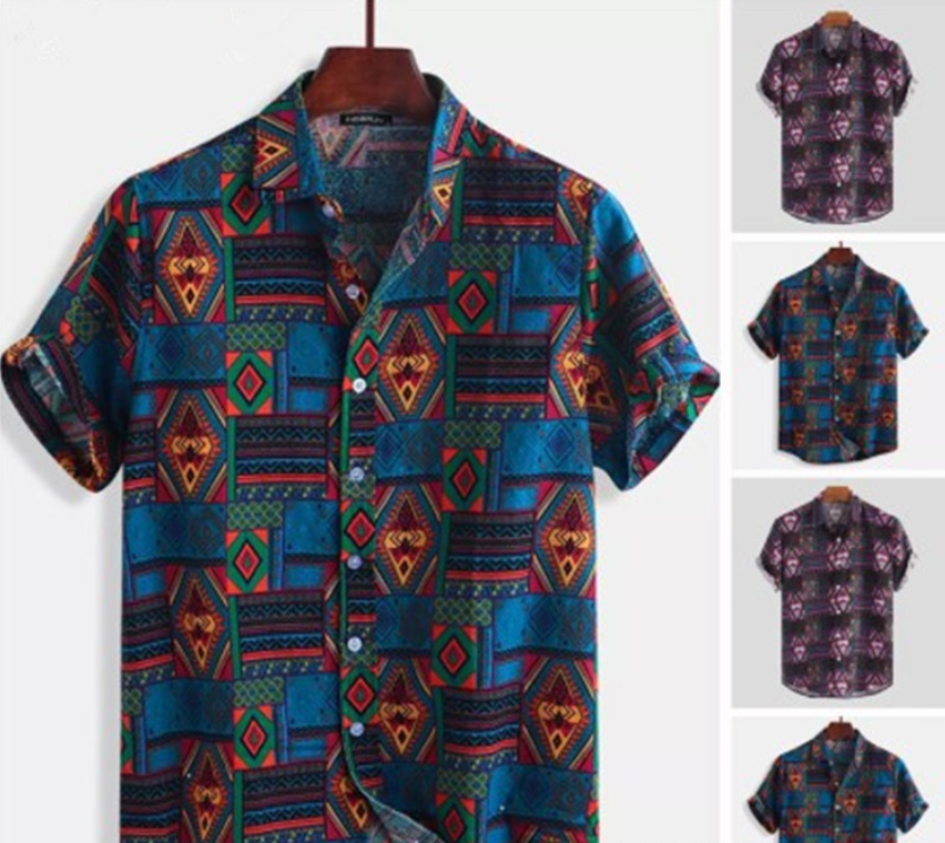 printed Beach shirt men