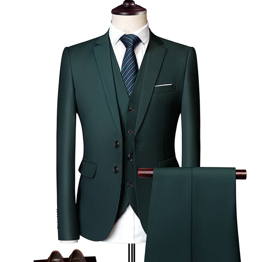 Men's professional three-piece business suit