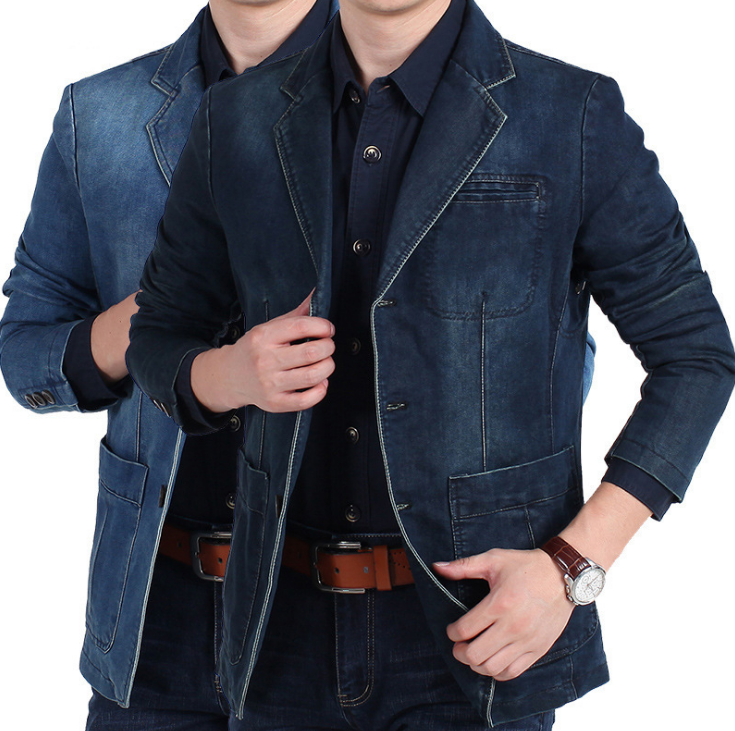 Smart Casual Denim Blazer men