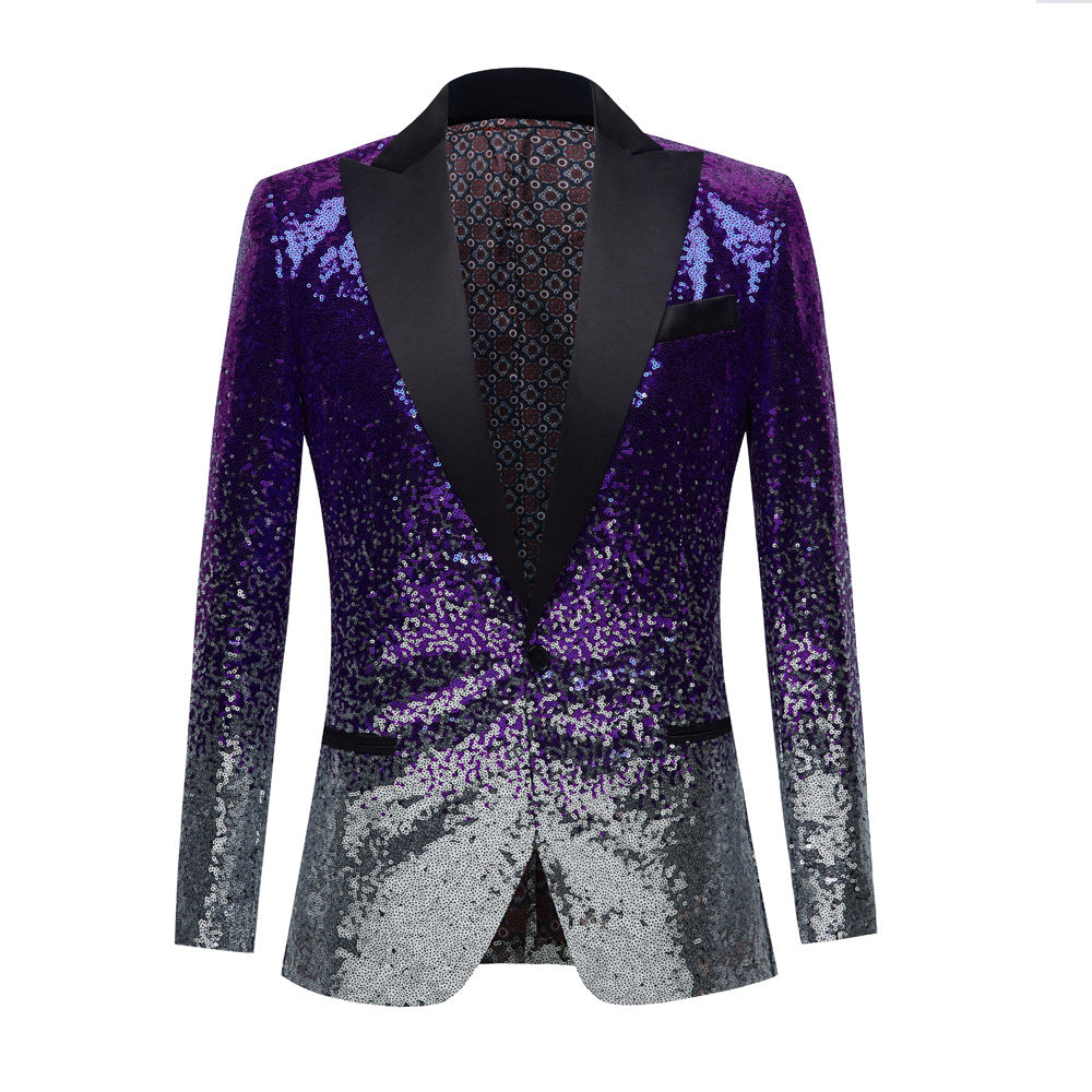 Men's Gradual Change Sequin Host suit