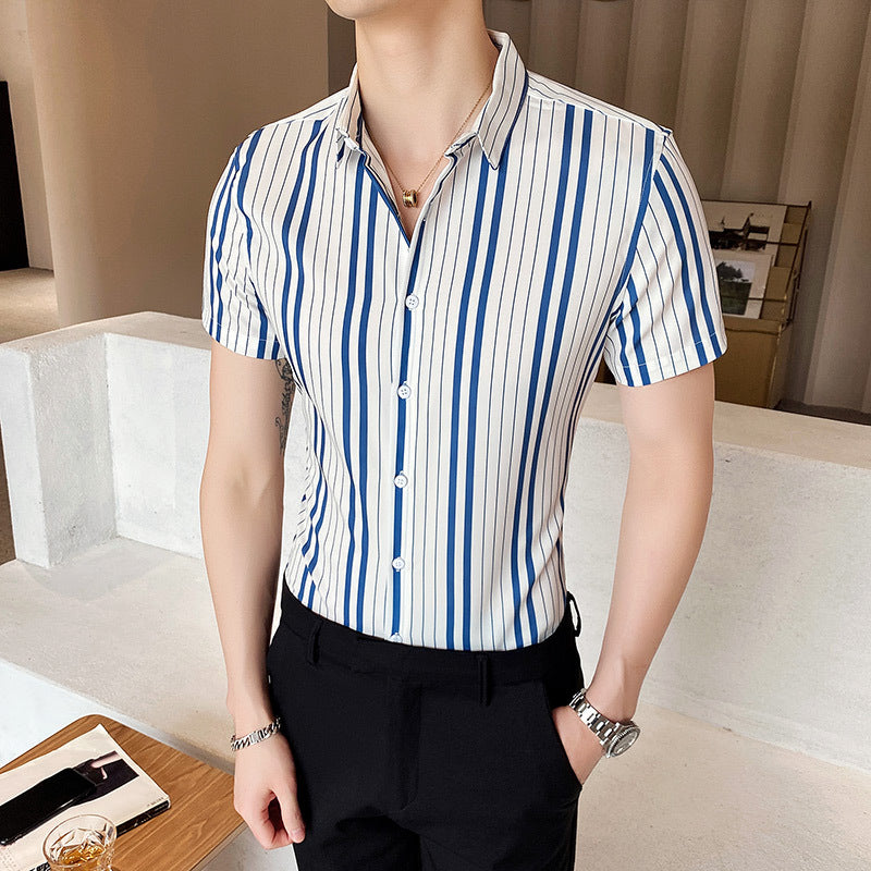 British casual fashion short sleeve shirt