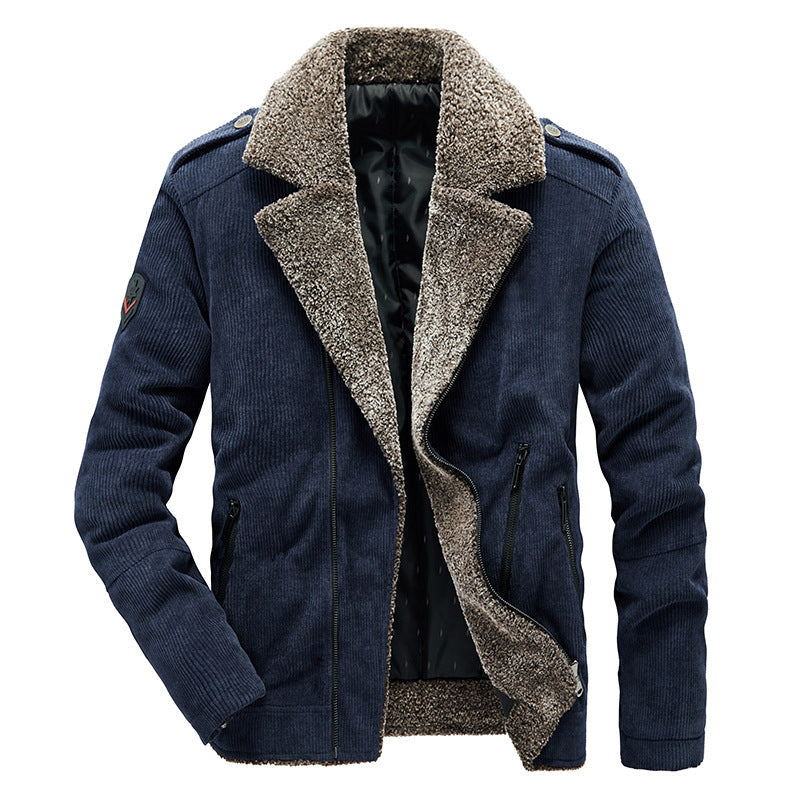 Corduroy Loose And Thick Plus Size Men's Cotton Coat