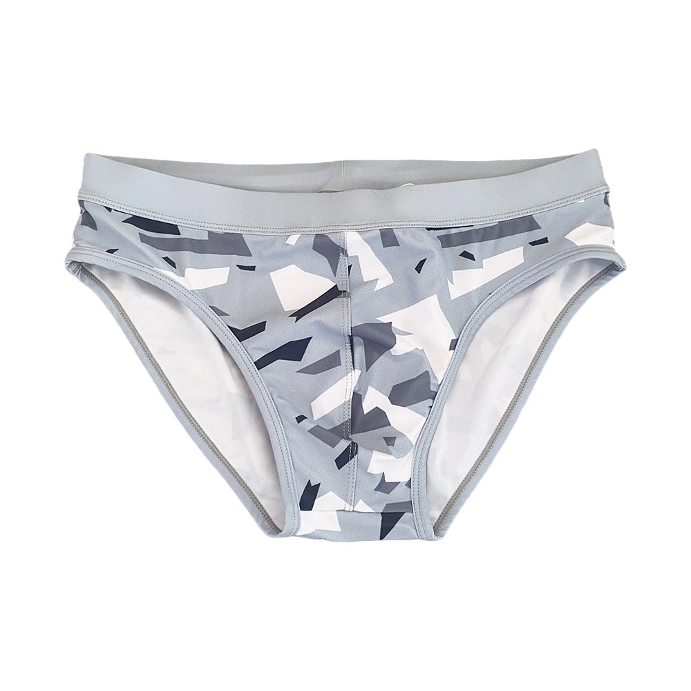 Men's Camouflage Swim Briefs Low Waist