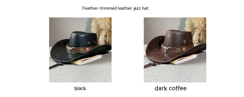 Bull Head Belt Rivet Jazz Sun Hat