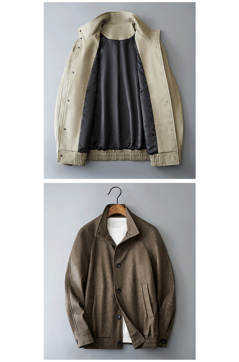 Casual Korean Retro Two-tone Men's Coat