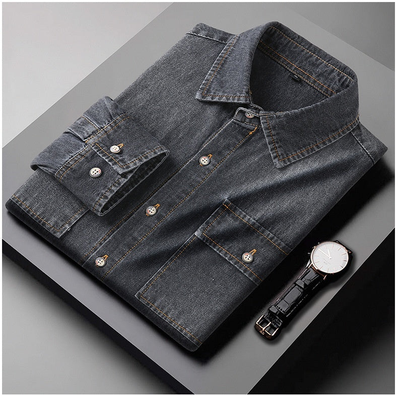 Long Sleeve Casual Denim Coat