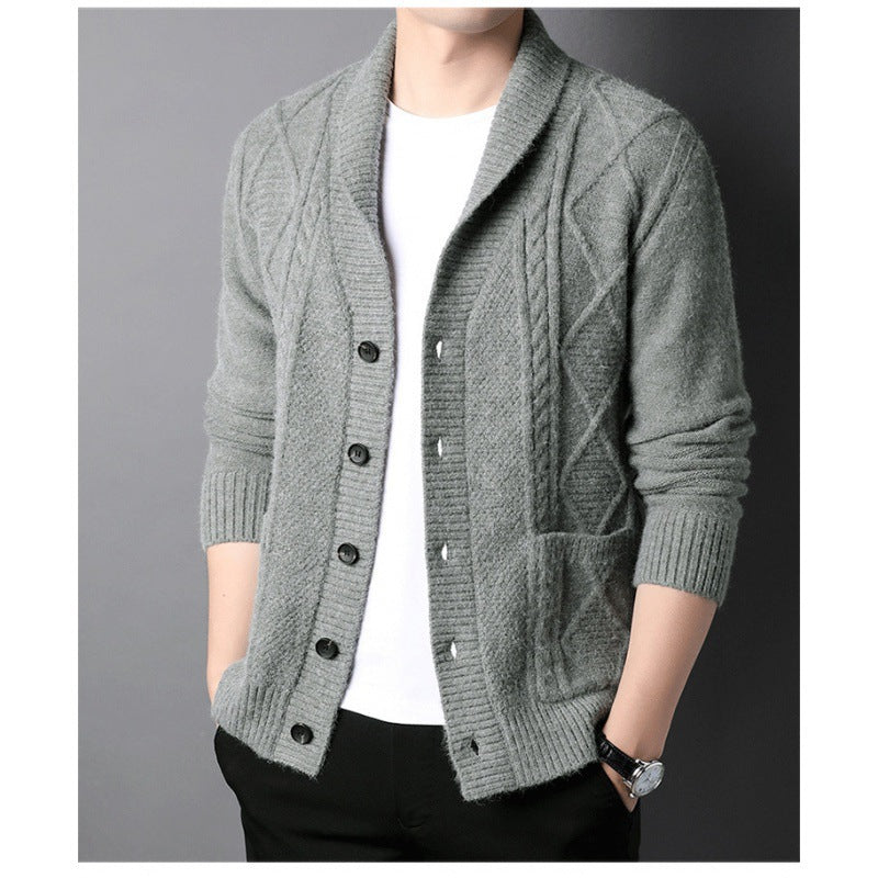 Cardigan Tide Brand Long Sleeved Knitted Jacket Men