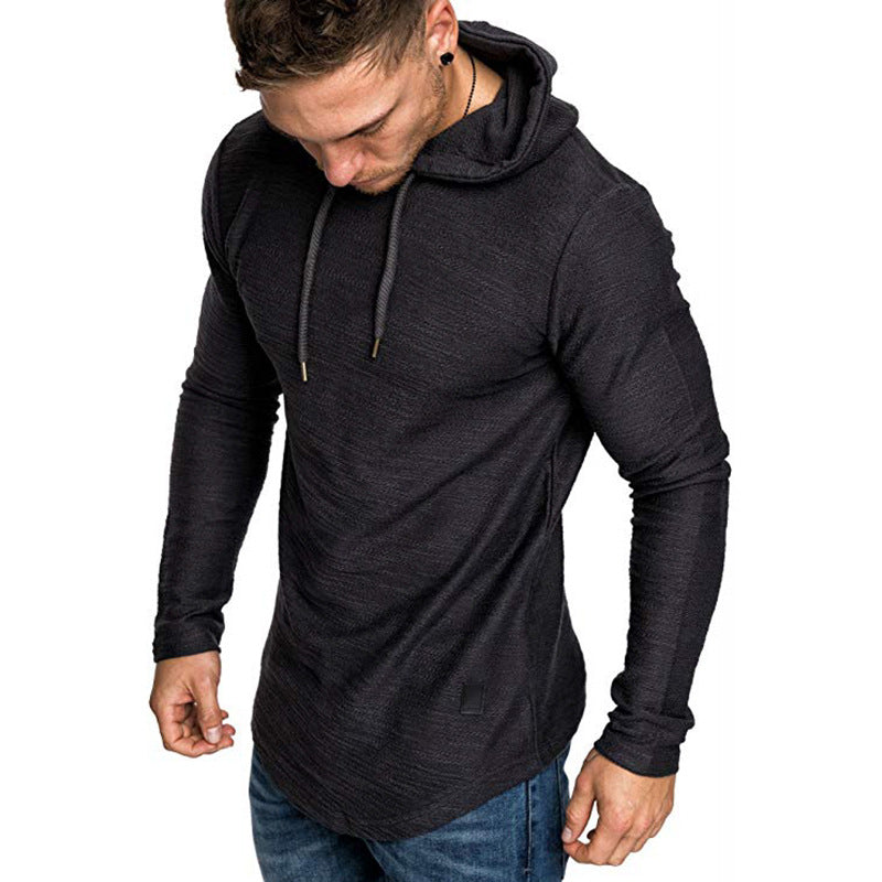 Men Hoodie Sweatshirt Casual Long Sleeve Slim Tops Gym T-shirt