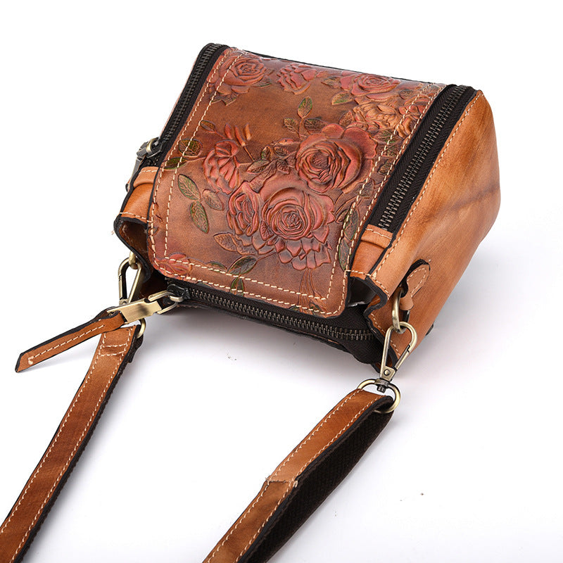 Leather Vintage Hand Embossed Handbag