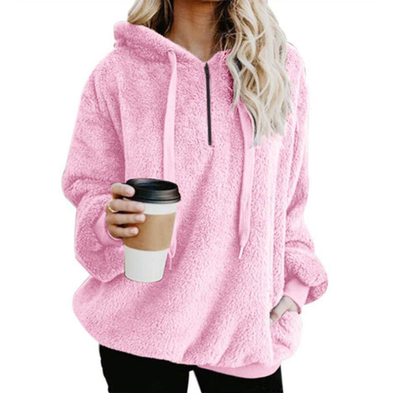 Women's Hooded Plush Sweater