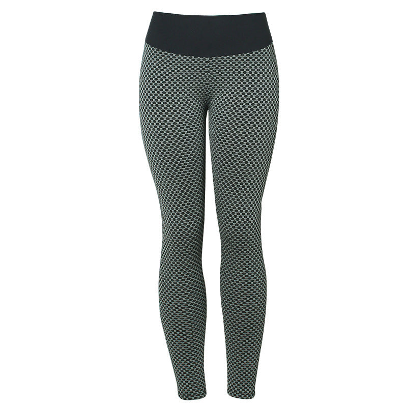 Leggings a cuadros Pantalones de yoga para fitness Leggings de gimnasio transpirables de cintura alta sin costuras