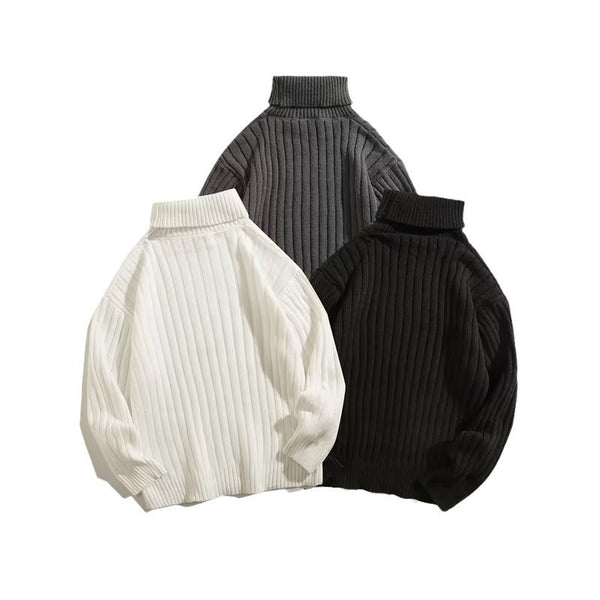 Handsome Two-piece Knitted turtleneck Sweaters