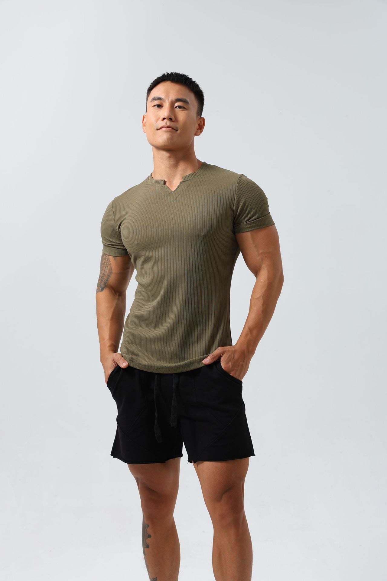 Men's sports Quick-drying Running Slim t-shirt