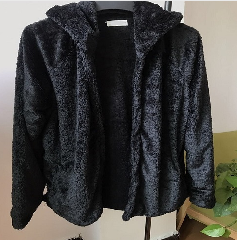 loose FOG lambskin warm hooded sweater