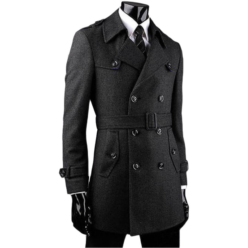 Tweed Men's Trench Coat