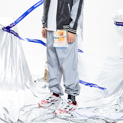 hip-hop brand reflective Draw String beam pants men sweatpants