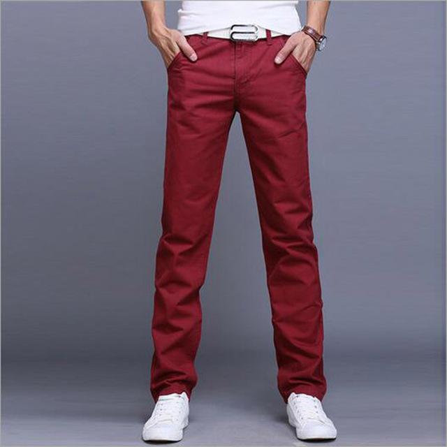 Pantalones casuales delgados para hombre