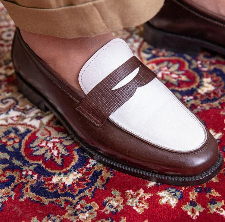 Paris Contrast Penny Loafers