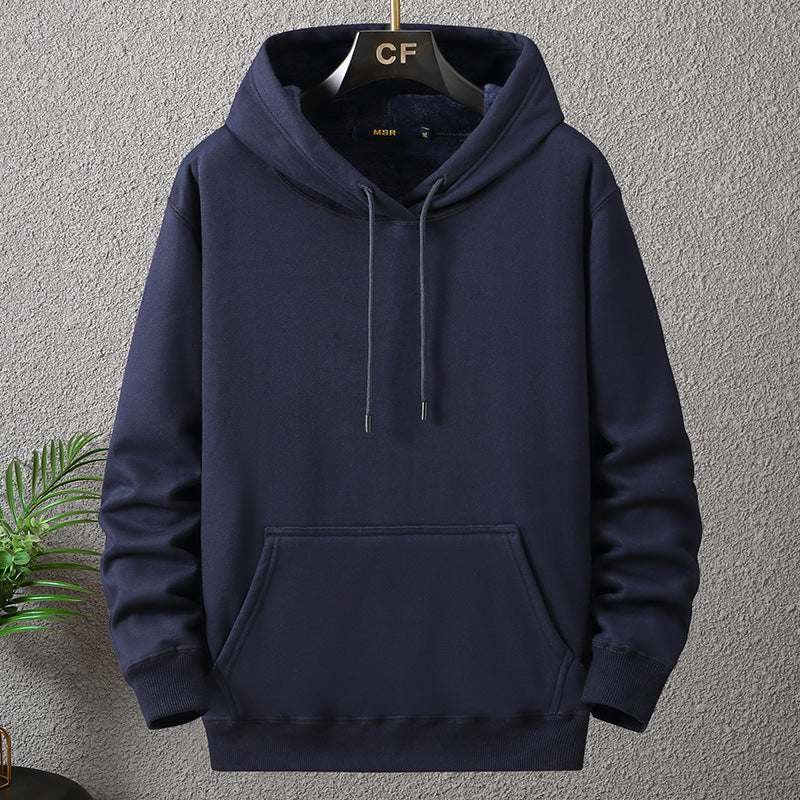 Winter Fleece-lined Pullover Hoodie