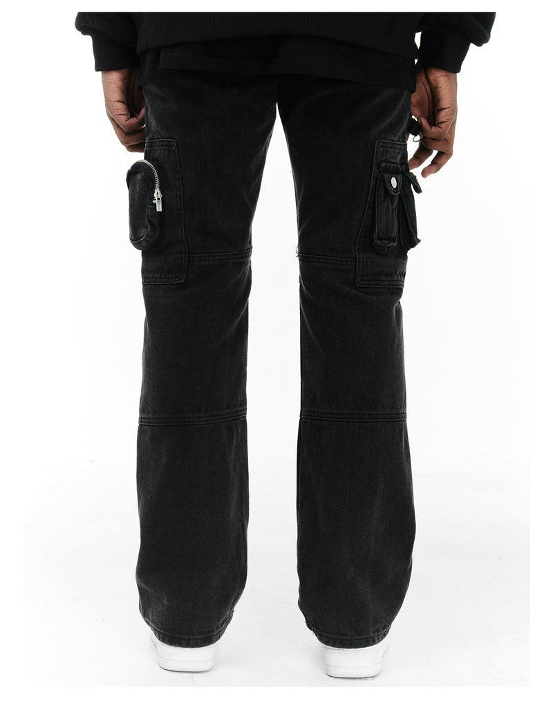 Multi Pocket Functional Workwear Straight Leg Pants
