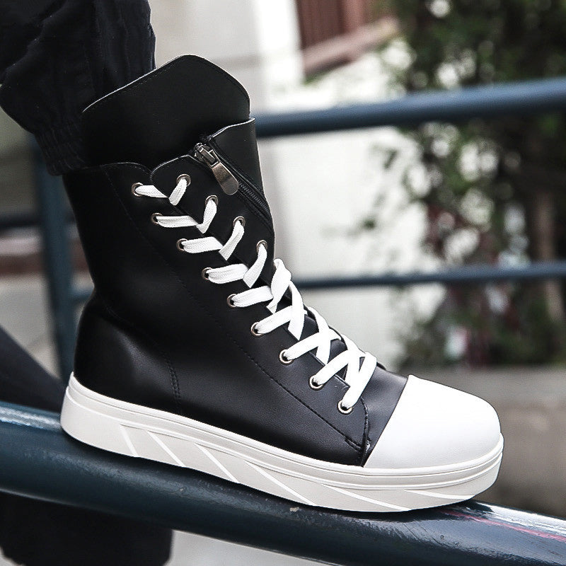 High top lace up Martin boots