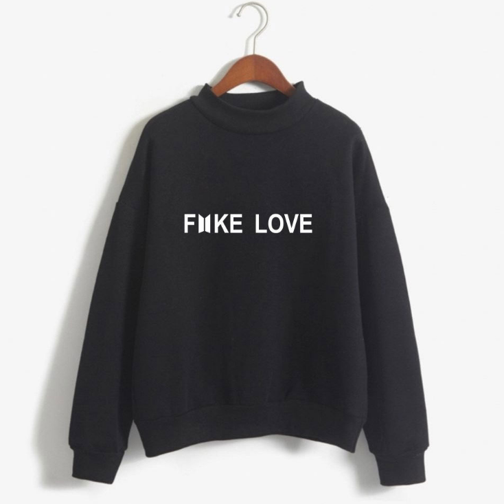 Maglione collo alto Fake Love