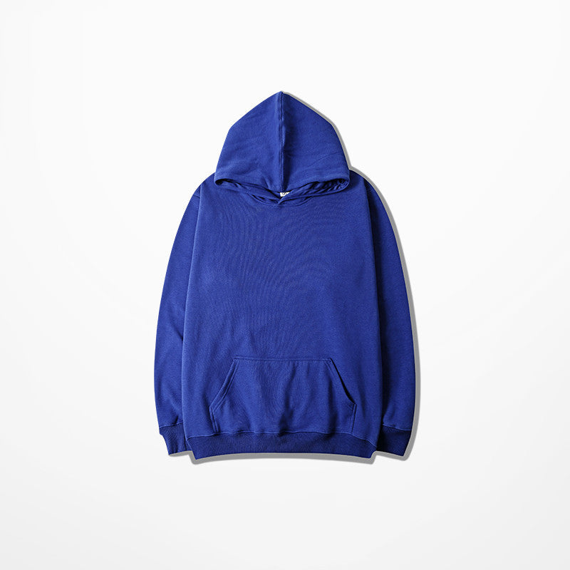 Solid Color Loose Shoulder Hoodie