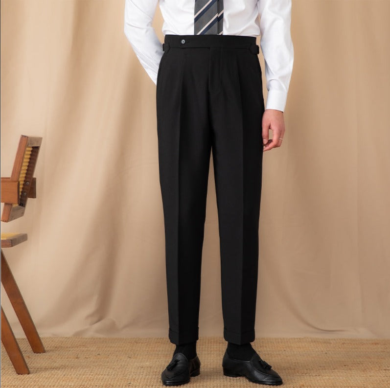 Perugia Ufficio Single Pleated Straight Fit Trousers