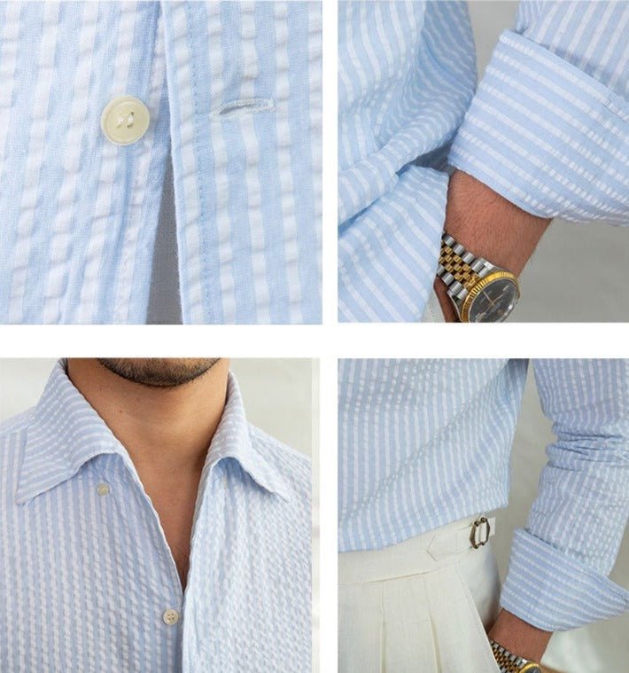 Bagatelle Striped Seersucker Shirt