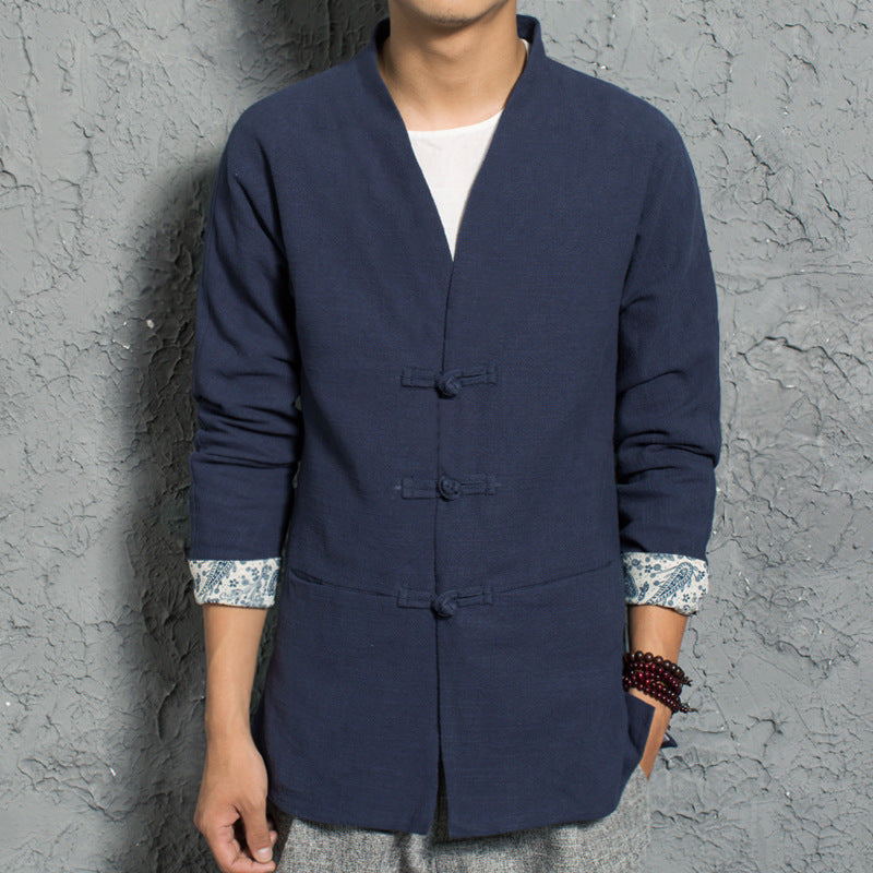 Chinese style retro V-neck  jacket