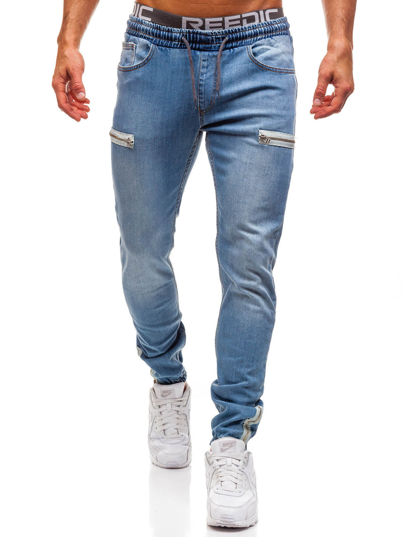 European and American men's denim sports jeans