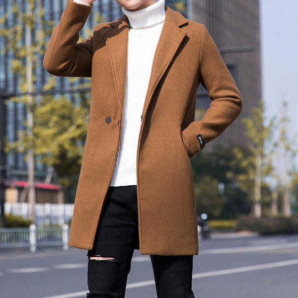 Men's Slim-Fit Trench Coat