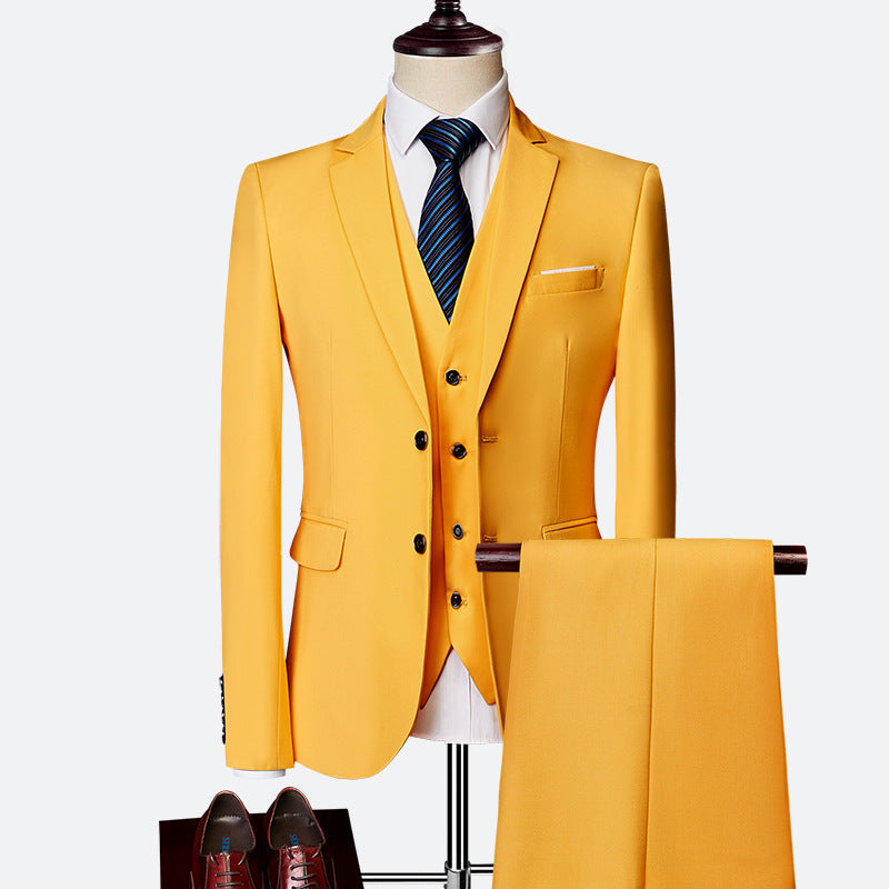 Men's professional three-piece business suit