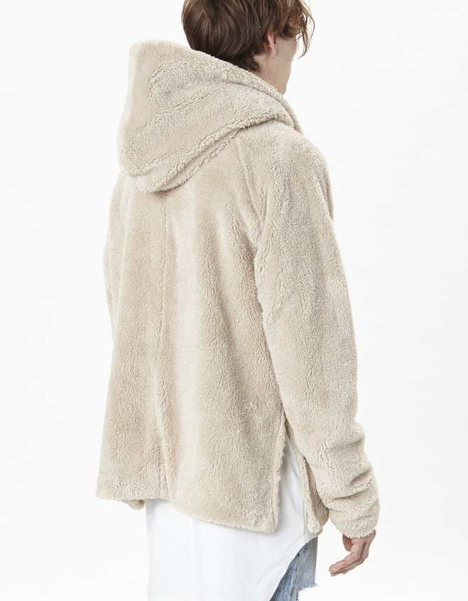 loose FOG lambskin warm hooded sweater