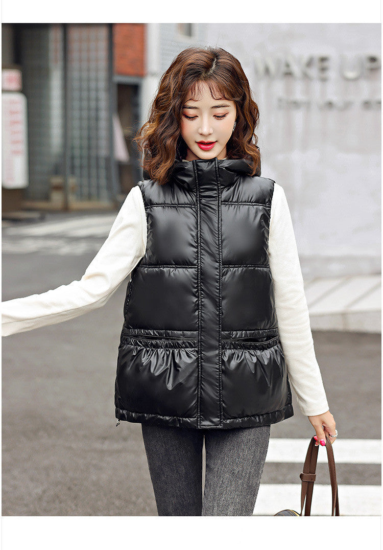 Westernized Hooded Vest Coat women