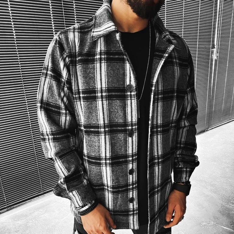 Plaid Pocket Long Sleeve Shirt