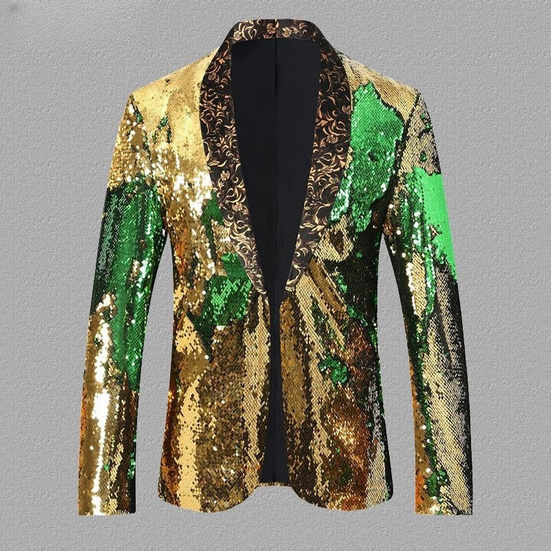 Sequined Turning Piece Performance Singer Host Stage Performance Suit