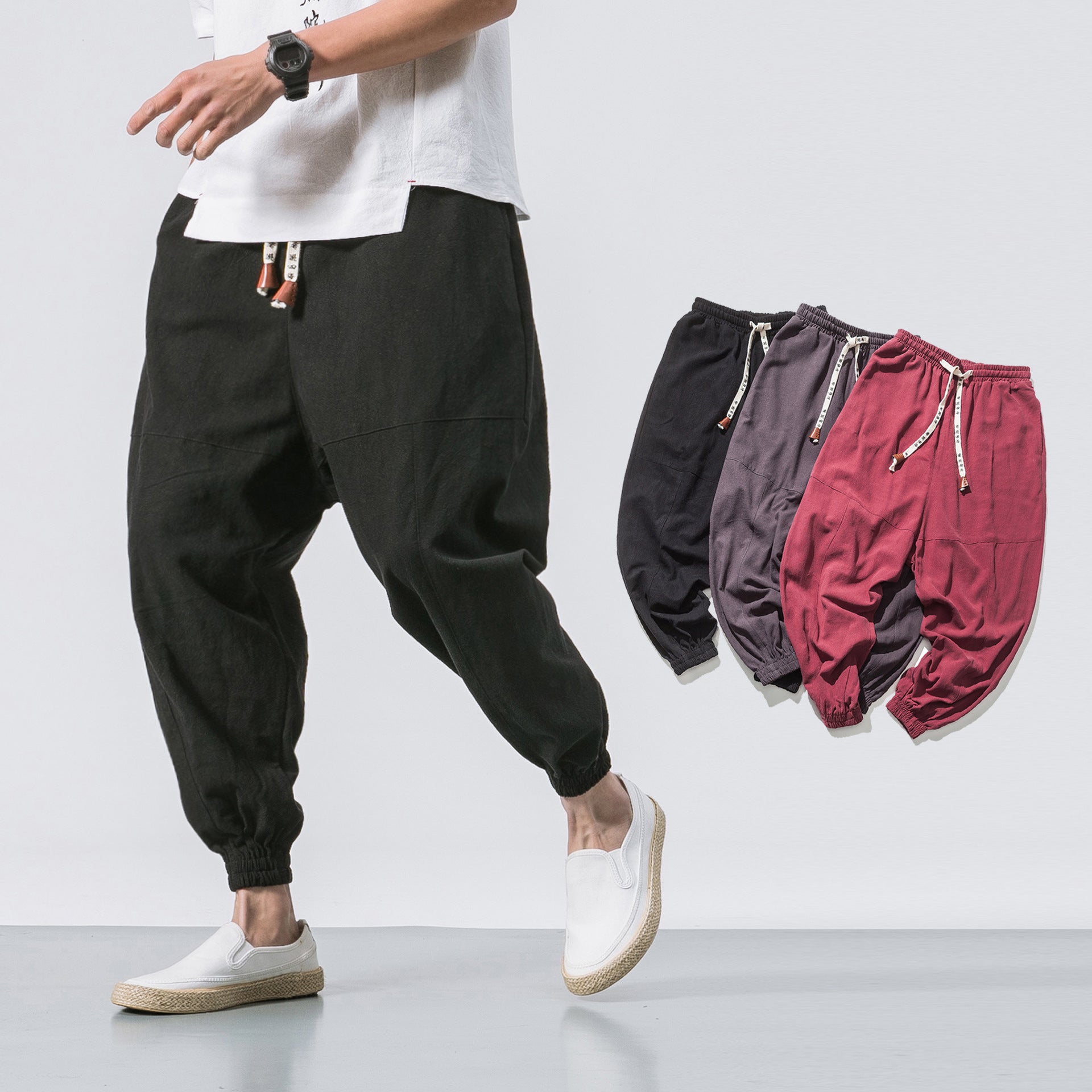 Men' Harem Pants Hip Hop Streetwear Joggers Pants