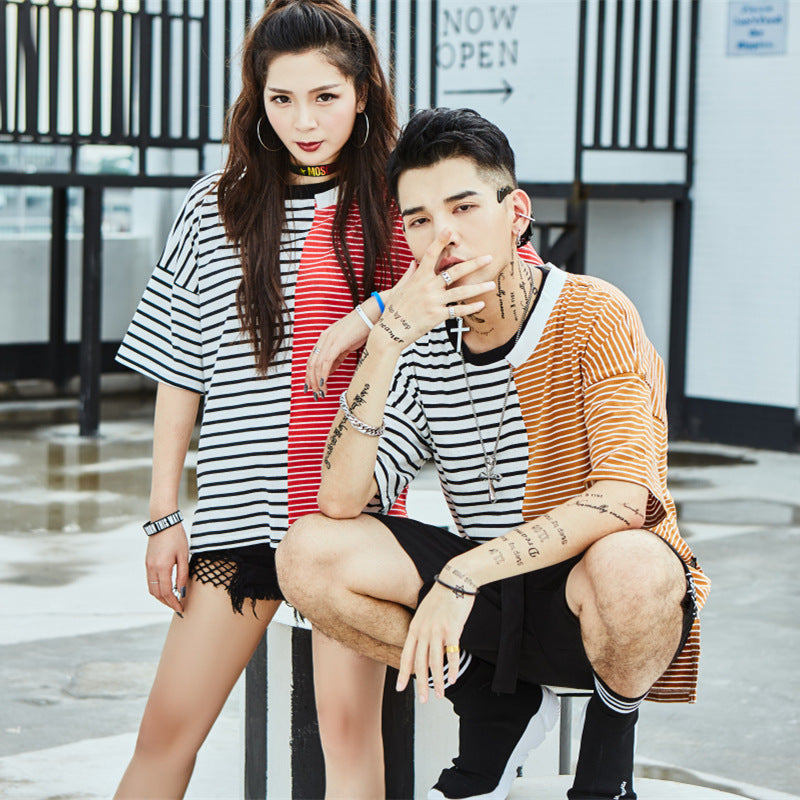 Korean Loose Striped T-shirt